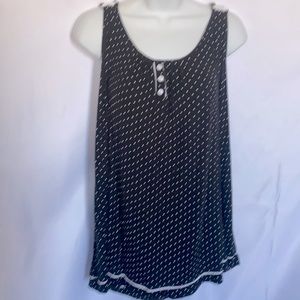 George Black w/white poka dots swim tank top